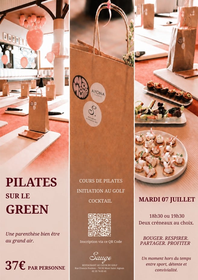 Mardi 7 juillet – Cours de Pilates
