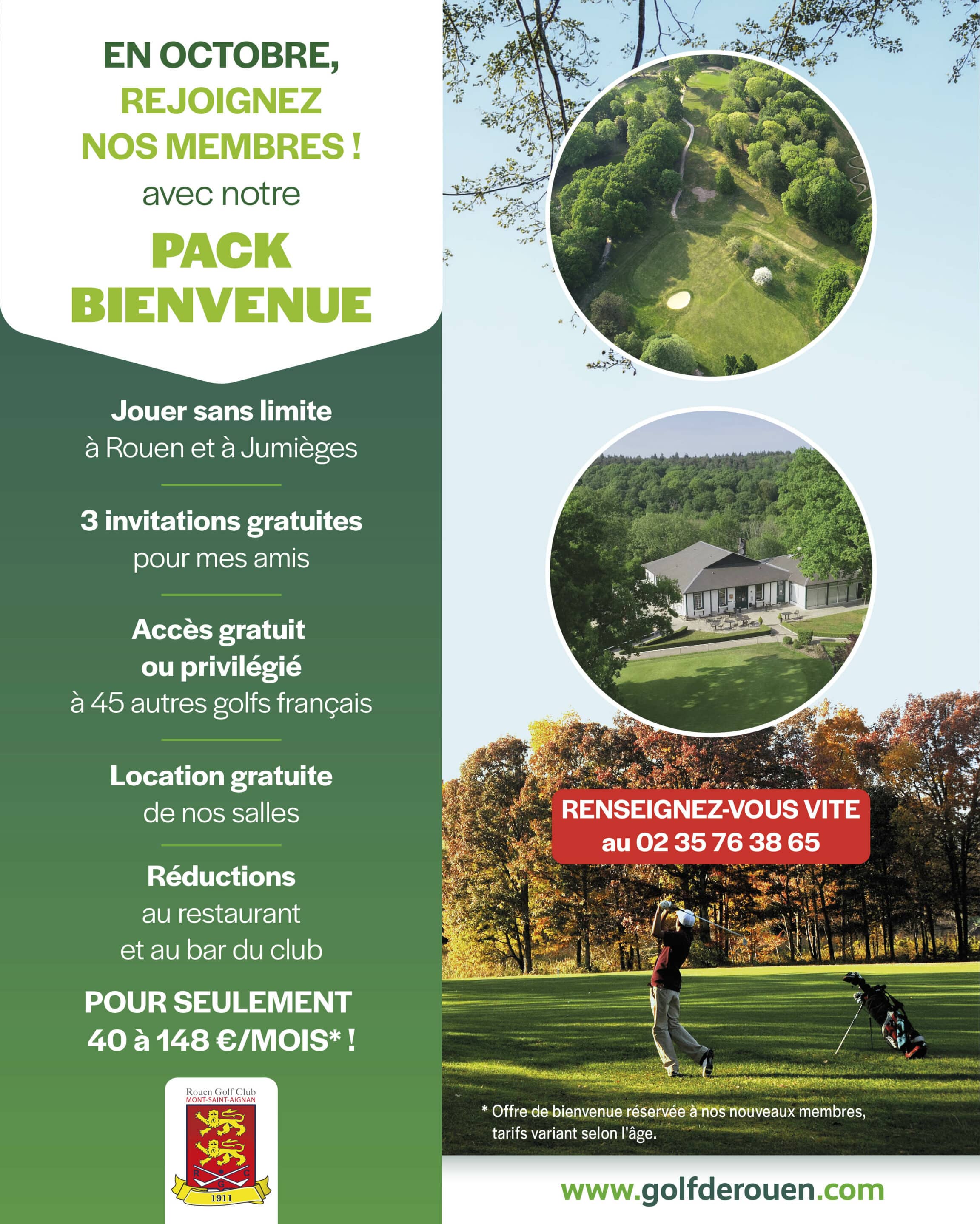 GOLFEURS,C&rsquo;EST LE MOMENT OÙ JAMAIS DE VENIR CHEZ NOUS